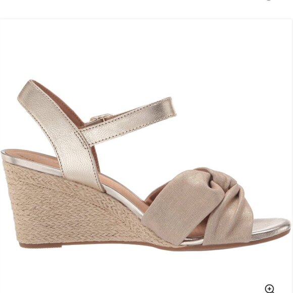 Clarks‎ | Margee Beth Wedges | Gold | Size 6.5 M - Picture 4 of 10